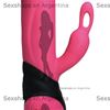 Vibrador rotativo con estimulador y carga usb